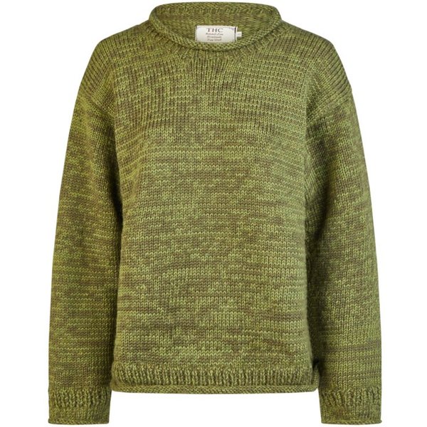 THC Natural Line Strickpullover THC Schafwoll Strickpullover Grün 720 (1 Stück, 1-tlg., 1 Stück) weiche Schurwolle