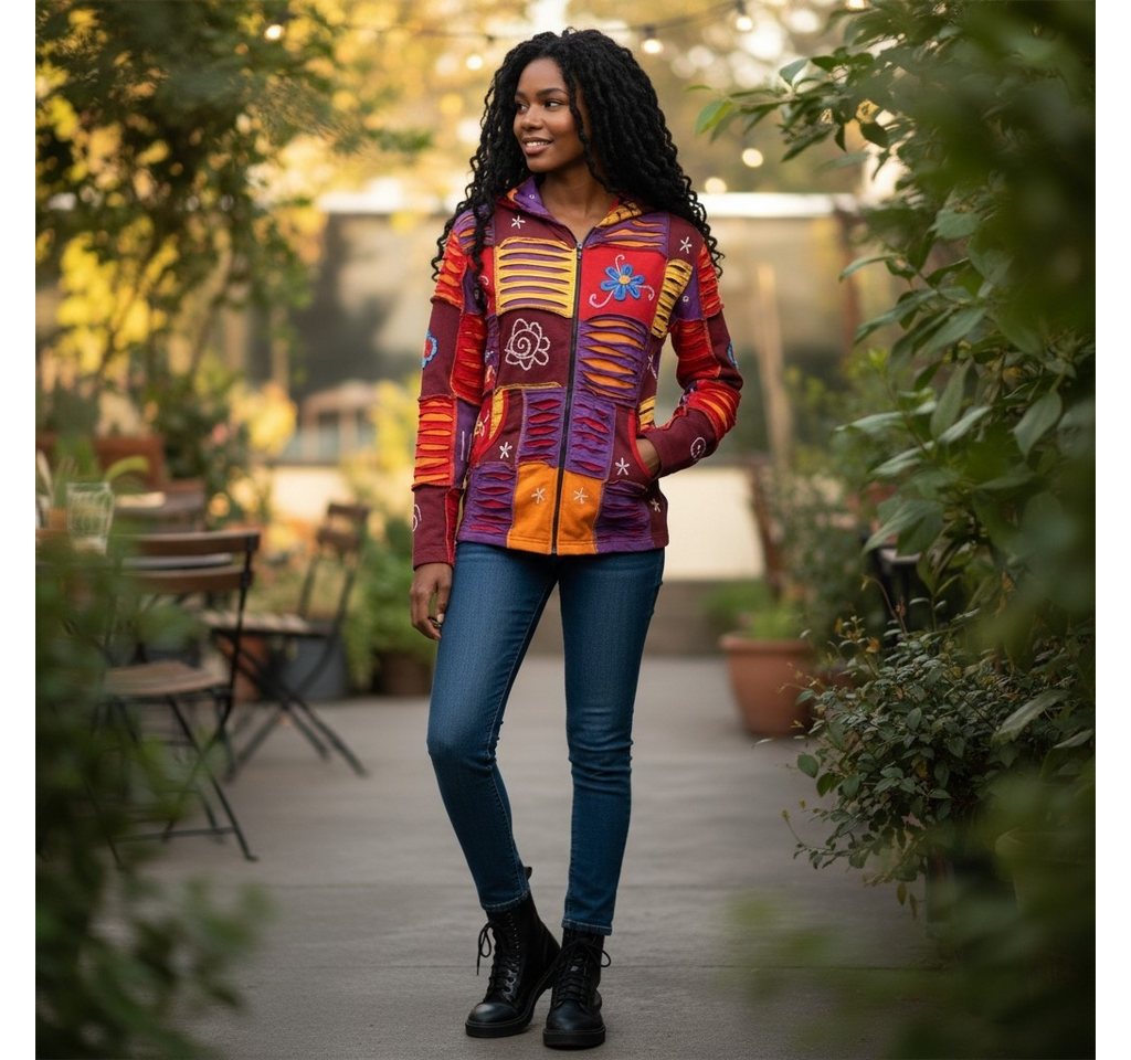 THC Natural Line Sweatjacke Baumwoll Patch Jacke (1 Stück, 1-tlg., 1 Stück) mit Kapuze – Bild 5 von 5