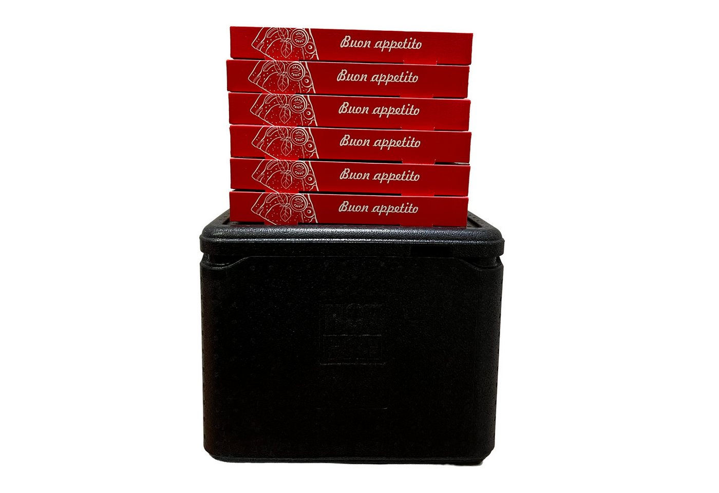 THE BOX Kühlbox Thermobox Pizza groß EPP mit Deckel schwarz 32 l - 1 Stück, 32 l – Bild 4 von 5