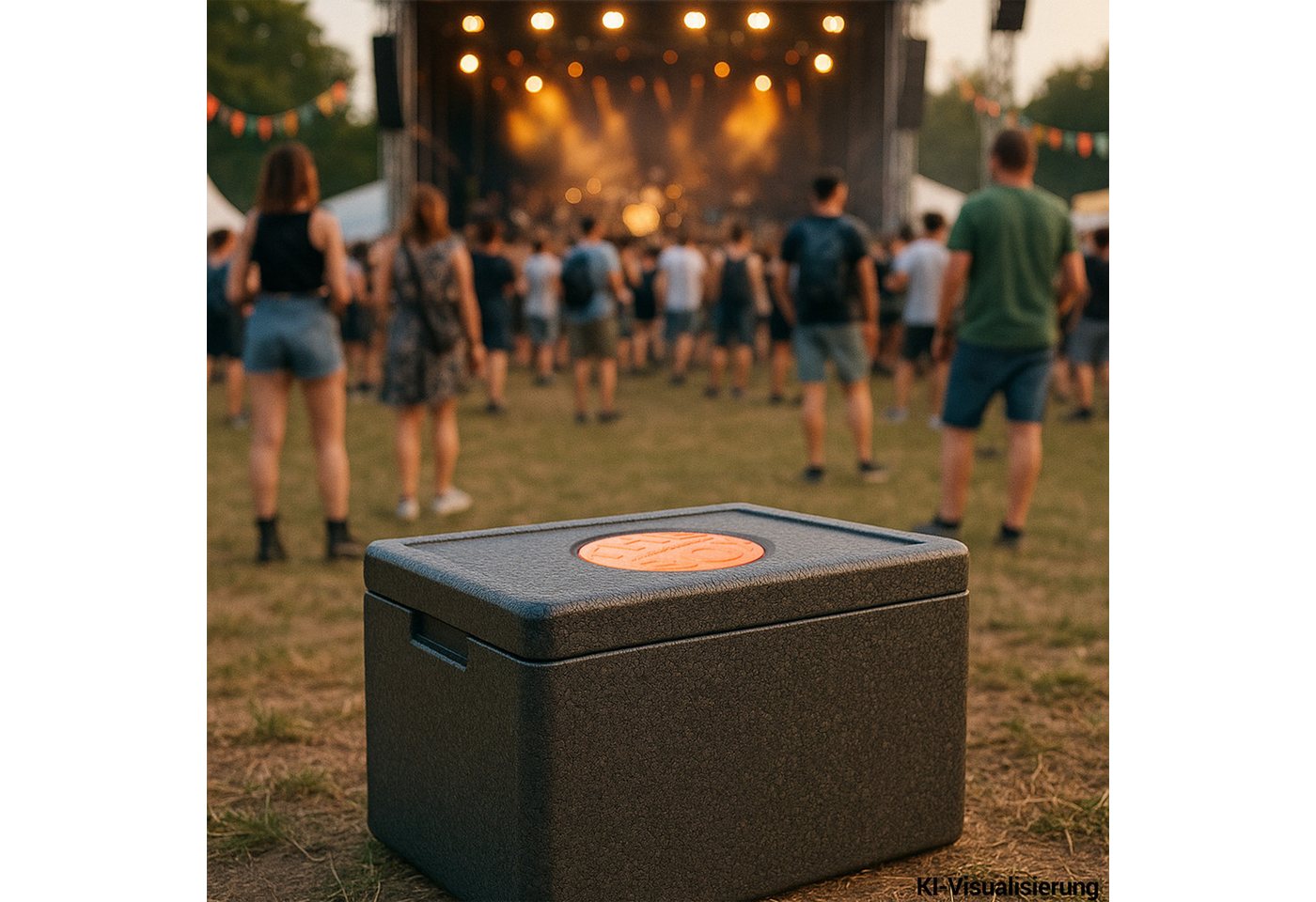 THE BOX Kühlbox Thermobox Universal groß EPP mit Deckel schwarz 80 l - 1 Stück, 80 l – Bild 5 von 5