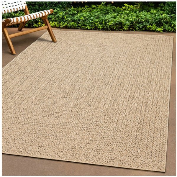 the carpet Outdoorteppich Kansas, rechteckig, Höhe: 10 mm, moderner robuster In und Outdoor Teppich Jute Look