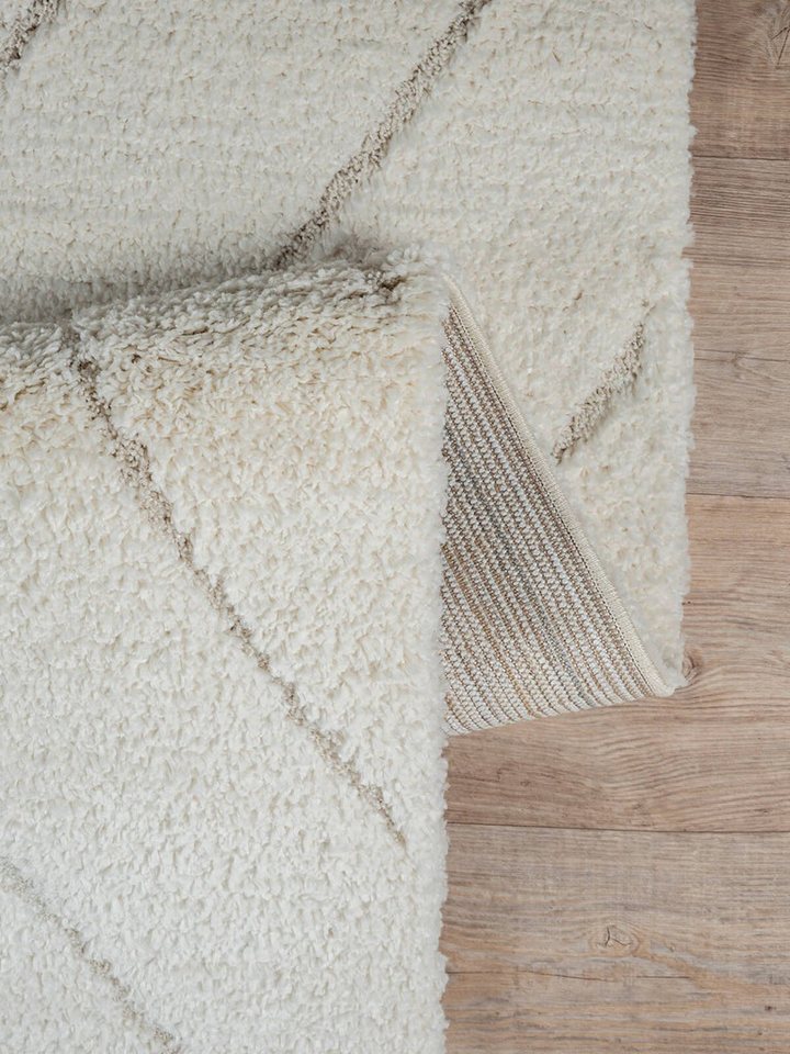 the carpet Teppich Bahar Shaggy, rechteckig, Höhe: 30 mm, Shaggy eleganter Wohnzimmer Teppich Hochflor – Bild 5 von 5