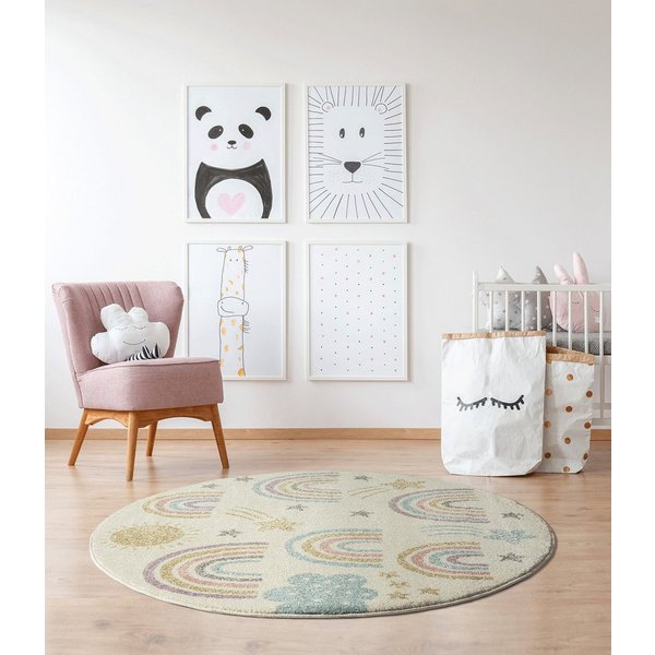 the carpet Teppich Beat Kids, rund, Höhe: 9 mm, Kids Kinderzimmer Teppich strapazierfähig und pflegleicht