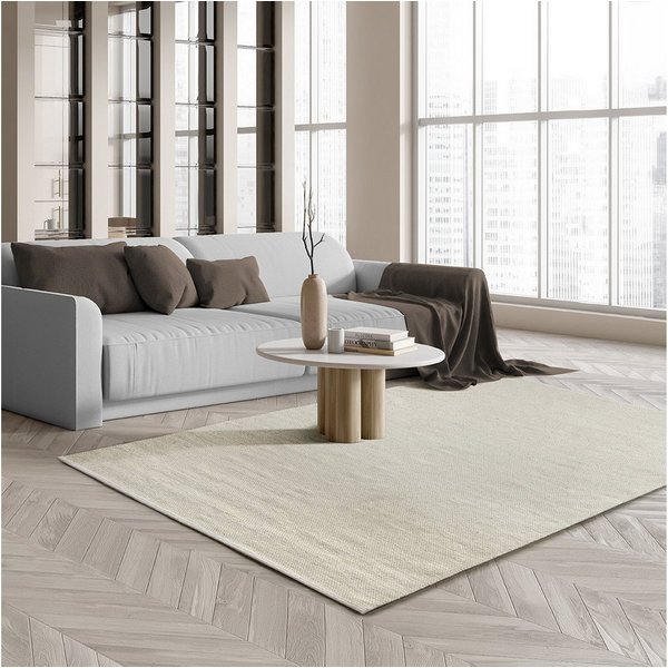 the carpet Teppich Boho Nature Wool, rechteckig, Natur Wool Handgewebter Wollteppich skandinavischen Boho-Look