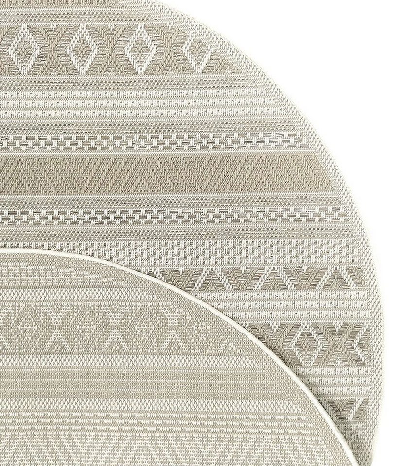 the carpet Teppich Calgary round, rund, Höhe: 1 mm, moderner robuster In und Outdoor Teppich – Bild 2 von 4