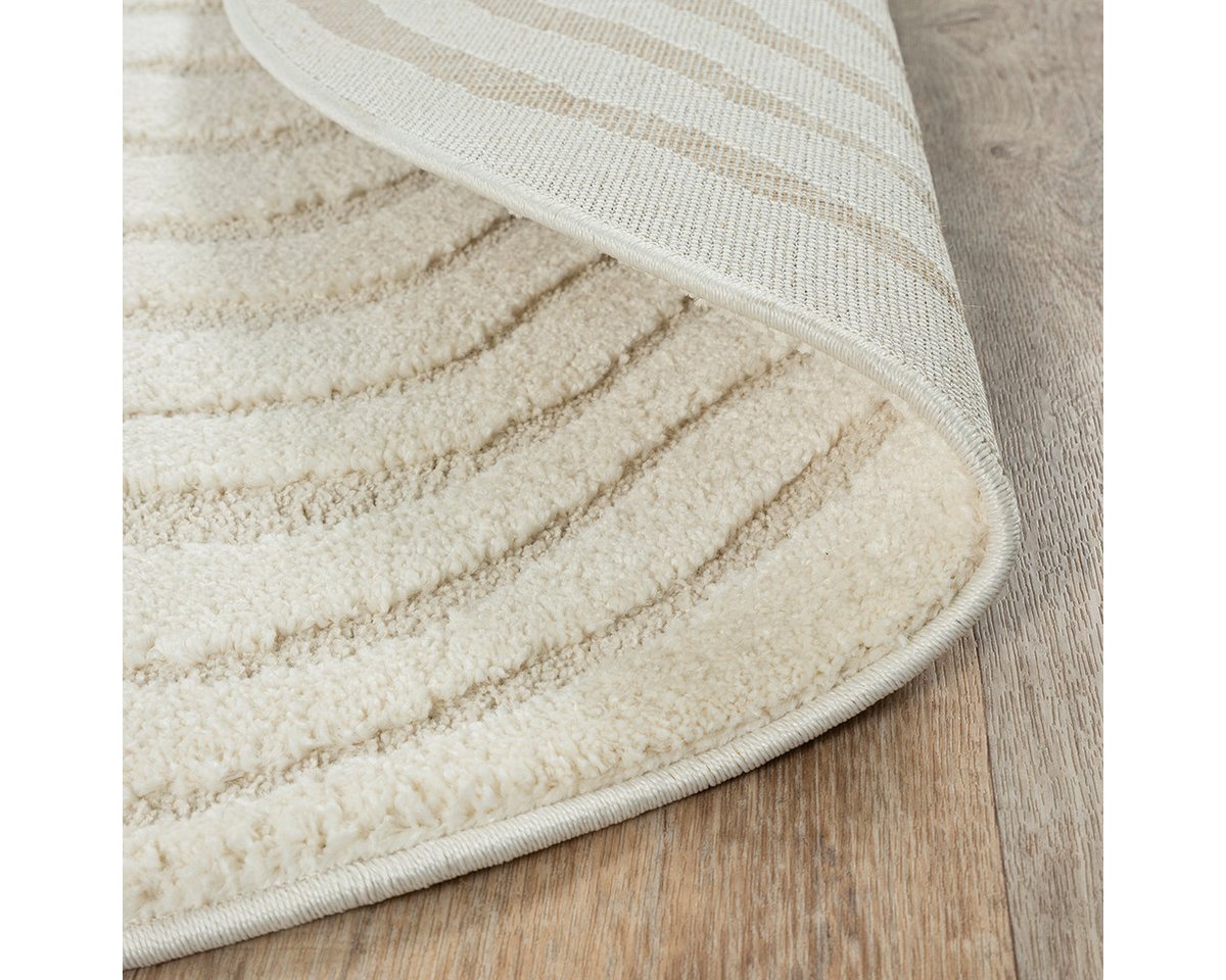 the carpet Teppich Everest, rund, Höhe: 14 mm, moderner Wohnzimmer Teppich hohe Flordichte – Bild 3 von 5
