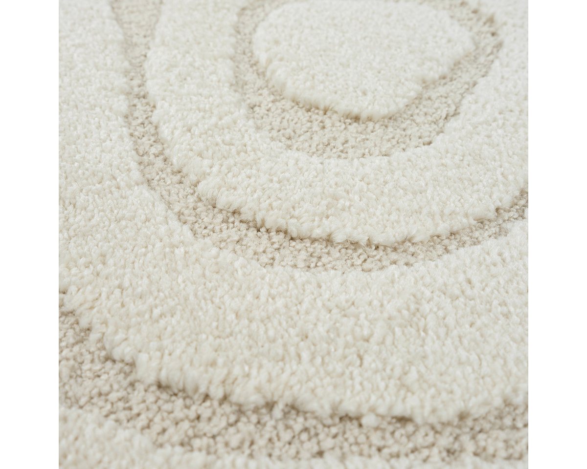 the carpet Teppich Everest, rund, Höhe: 14 mm, moderner Wohnzimmer Teppich hohe Flordichte – Bild 4 von 5