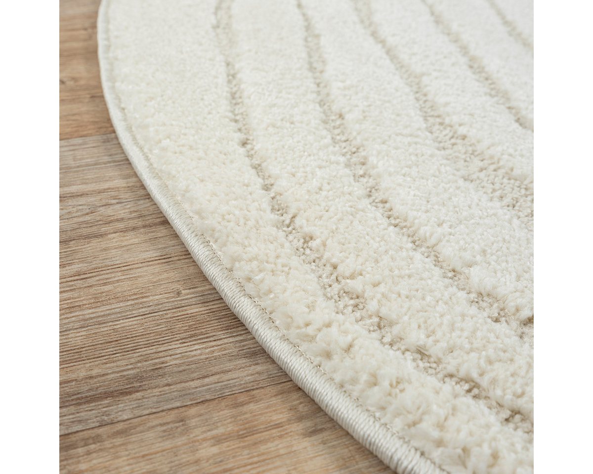 the carpet Teppich Everest, rund, Höhe: 14 mm, moderner Wohnzimmer Teppich hohe Flordichte – Bild 5 von 5