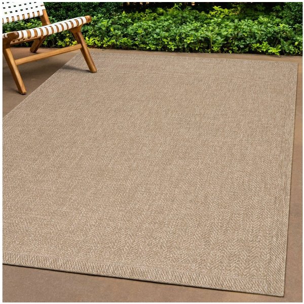 the carpet Teppich Kansas, rechteckig, Höhe: 1 mm, moderner robuster In und Outdoor Teppich Jute Look