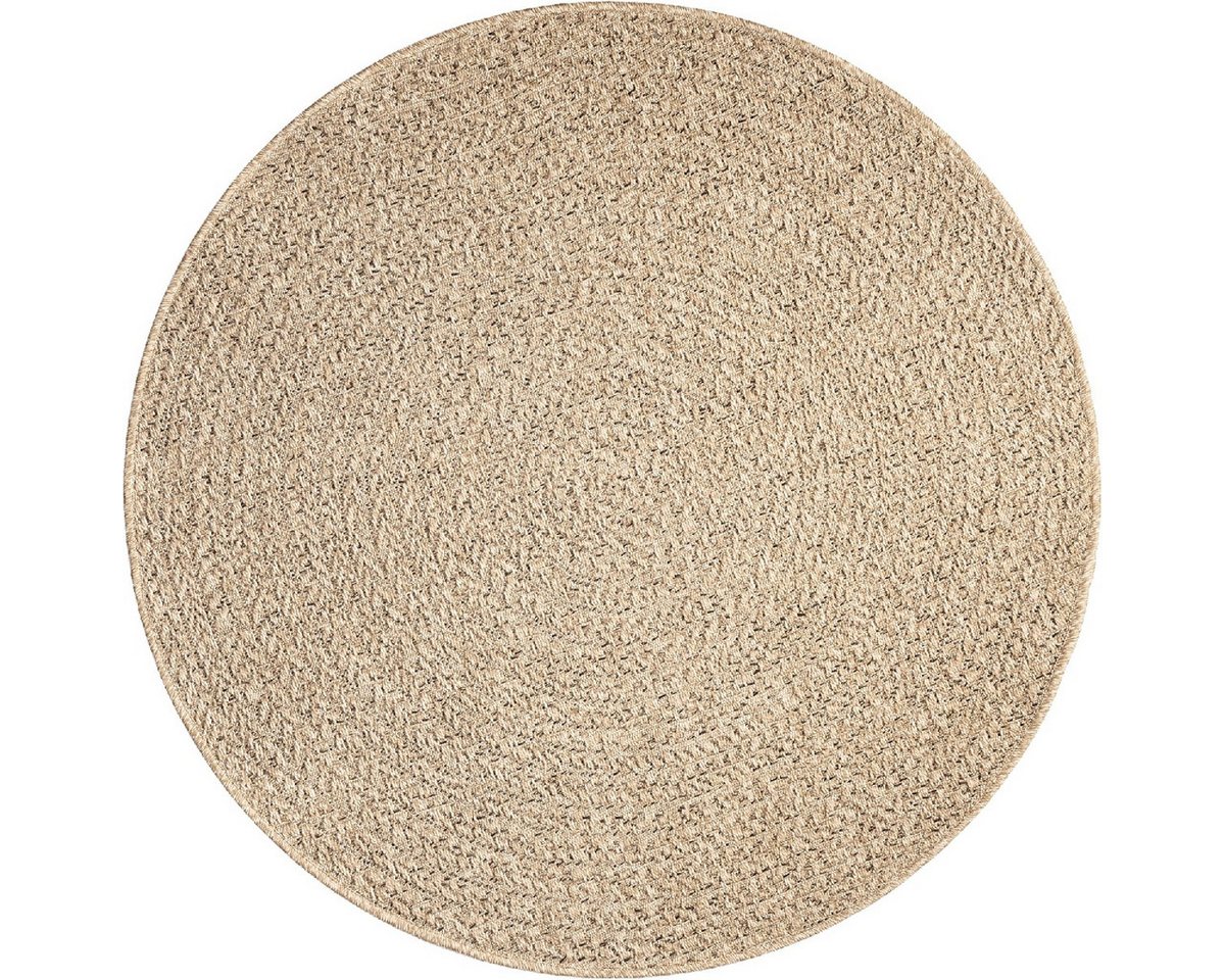 the carpet Teppich Kansas, rund, Höhe: 10 mm, moderner robuster In und Outdoor Teppich Jute Look – Bild 2 von 5