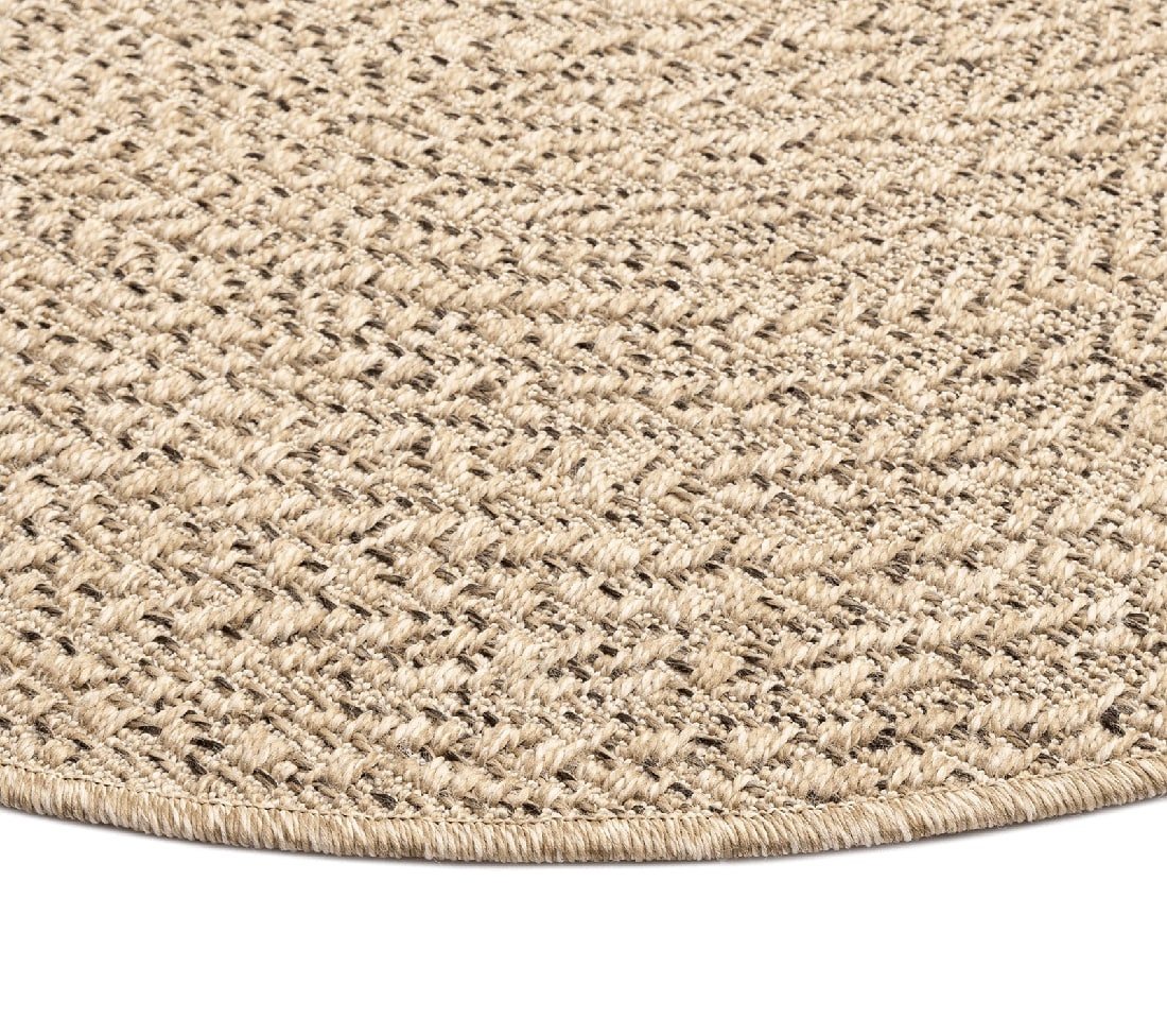 the carpet Teppich Kansas, rund, Höhe: 10 mm, moderner robuster In und Outdoor Teppich Jute Look – Bild 5 von 5