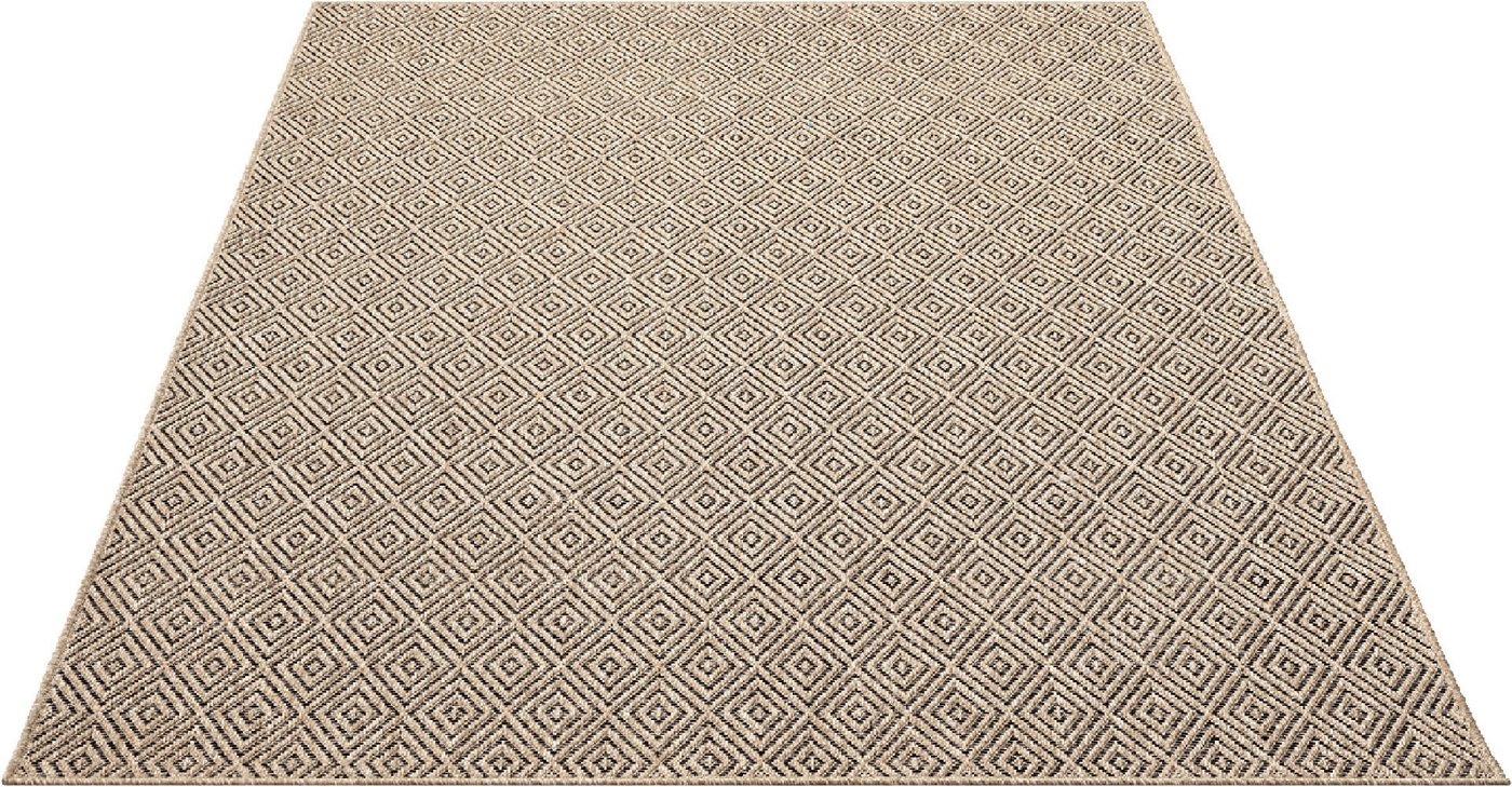 the carpet Teppich Kansas, rechteckig, Höhe: 1 mm, moderner robuster In und Outdoor Teppich Jute Look – Bild 3 von 5