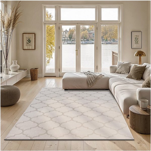 the carpet Teppich Knight, rechteckig, Höhe: 12 mm, moderner Wohnzimmer Teppich elegant glänzender Flor