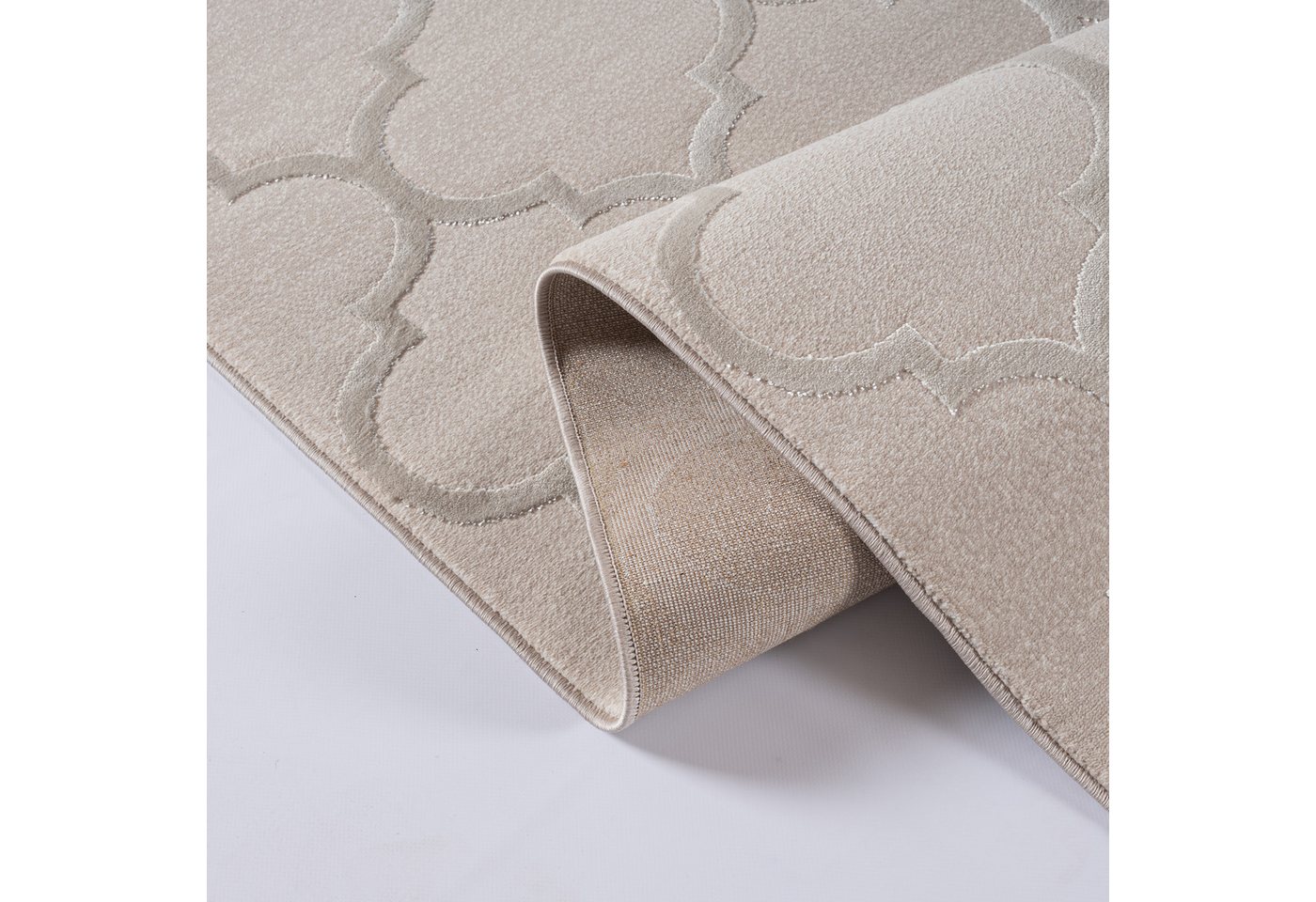 the carpet Teppich Knight, rechteckig, Höhe: 12 mm, moderner Wohnzimmer Teppich elegant glänzender Flor – Bild 5 von 5