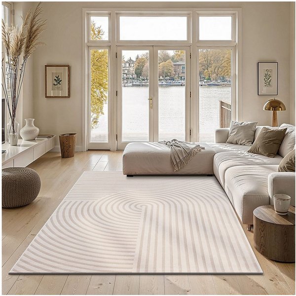 the carpet Teppich Knight, rechteckig, Höhe: 12 mm, moderner Wohnzimmer Teppich elegant glänzender Flor