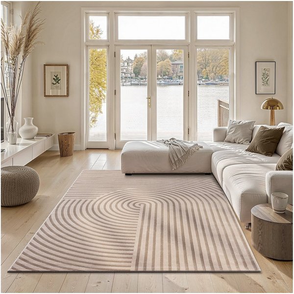 the carpet Teppich Knight, rechteckig, Höhe: 12 mm, moderner Wohnzimmer Teppich elegant glänzender Flor