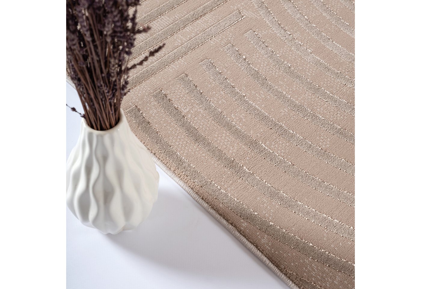 the carpet Teppich Knight, rechteckig, Höhe: 12 mm, moderner Wohnzimmer Teppich elegant glänzender Flor – Bild 5 von 5