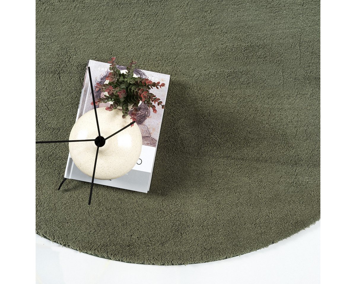 the carpet Teppich kuschelig & Super Soft, Anti-Rutsch Unterseite, rund, Höhe: 16 mm, Waschbar bis 30 Grad, Felloptik, Wohnzimmer Teppich, Kundenliebling – Bild 3 von 3