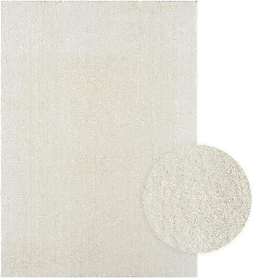 the carpet Teppich kuschelig & Super Soft, Anti-Rutsch Unterseite, rechteckig, Höhe: 16 mm, Waschbar bis 30 Grad, Felloptik, Wohnzimmer Teppich, Kundenliebling – Bild 2 von 5