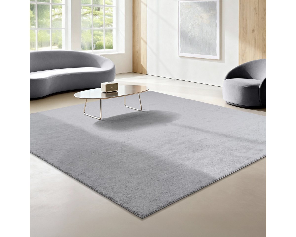 the carpet Teppich kuschelig & Super Soft, Anti-Rutsch Unterseite, rechteckig, Höhe: 16 mm, Waschbar bis 30 Grad, Felloptik, Wohnzimmer Teppich, Kundenliebling – Bild 4 von 4