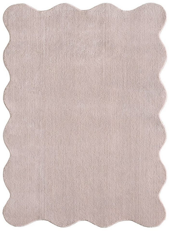 the carpet Teppich kuschelig & Super Soft, Anti-Rutsch Unterseite, wellenförmig, Höhe: 16 mm, Waschbar bis 30 Grad, Felloptik, Wohnzimmer Teppich, Kundenlieblin – Bild 2 von 5