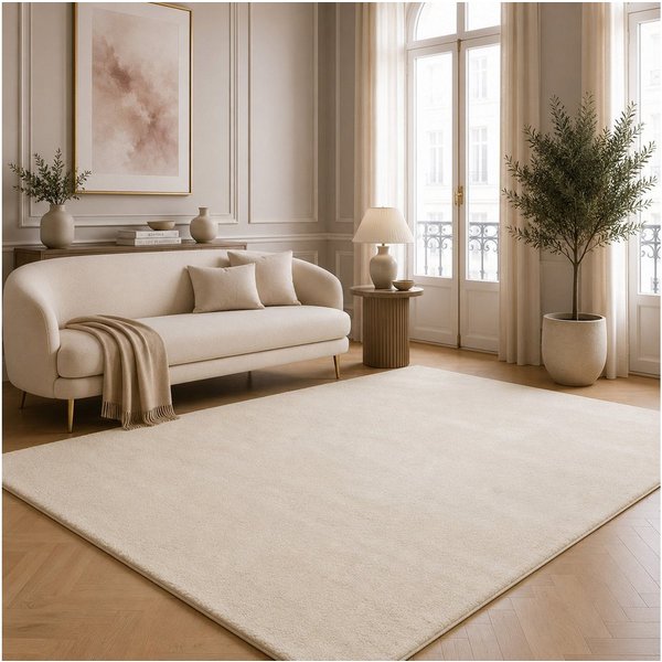 the carpet Teppich kuschelig & Super Soft, Anti-Rutsch Unterseite, rechteckig, Höhe: 16 mm, Waschbar bis 30 Grad, Felloptik, Wohnzimmer Teppich, Kundenliebling