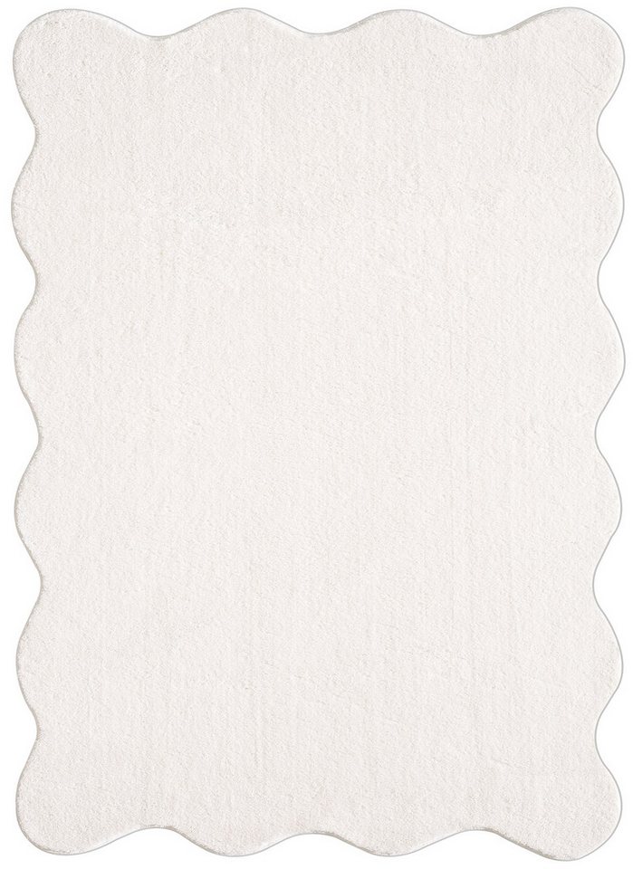 the carpet Teppich kuschelig & Super Soft, Anti-Rutsch Unterseite, wellenförmig, Höhe: 16 mm, Waschbar bis 30 Grad, Felloptik, Wohnzimmer Teppich, Kundenlieblin – Bild 2 von 5