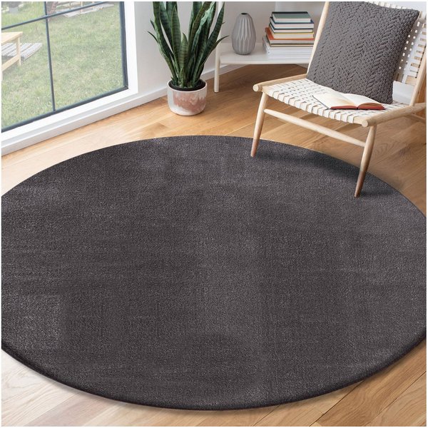 the carpet Teppich kuschelig & Super Soft, Anti-Rutsch Unterseite, rund, Höhe: 16 mm, Waschbar bis 30 Grad, Felloptik, Wohnzimmer Teppich, Kundenliebling