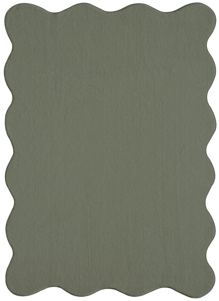 the carpet Teppich kuschelig & Super Soft, Anti-Rutsch Unterseite, wellenförmig, Höhe: 16 mm, Waschbar bis 30 Grad, Felloptik, Wohnzimmer Teppich, Kundenlieblin – Bild 2 von 5