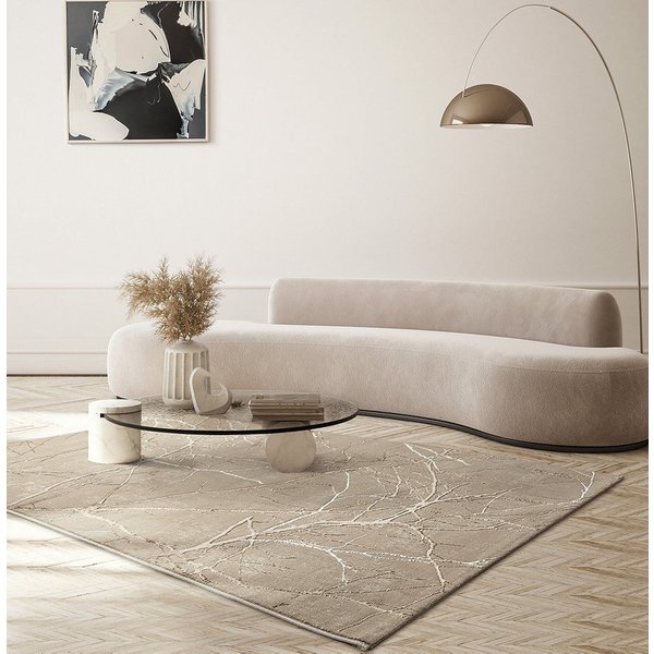the carpet Teppich Mila, rechteckig, Höhe: 8 mm, moderner Wohnzimmer Teppich elegant glänzender Flor