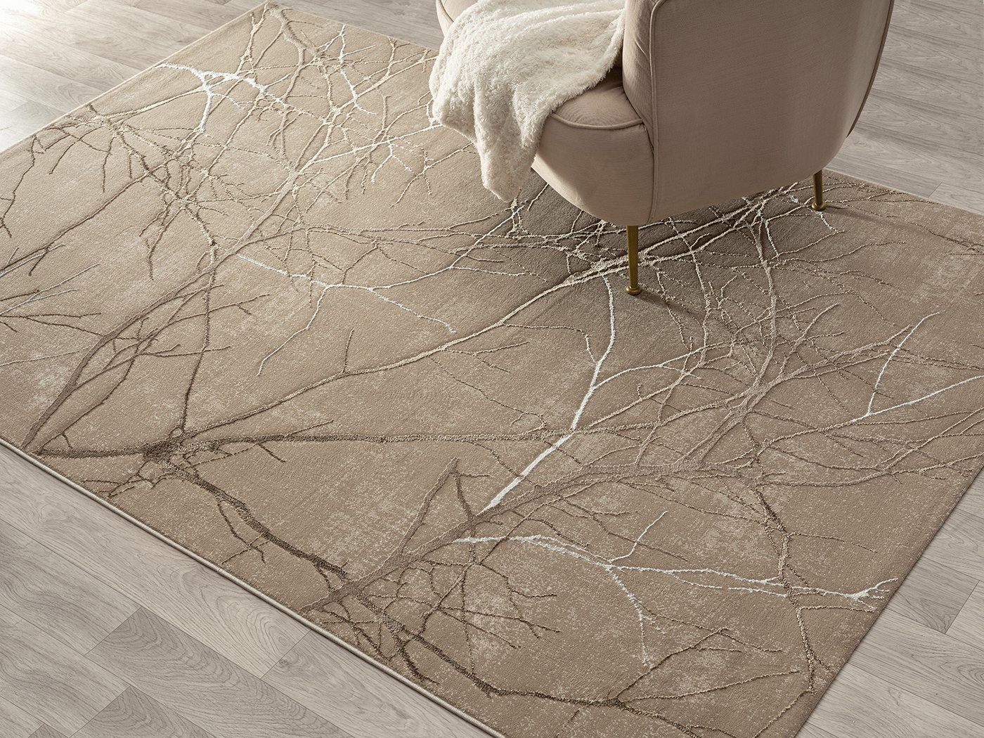 the carpet Teppich Mila, rechteckig, Höhe: 8 mm, moderner Wohnzimmer Teppich elegant glänzender Flor – Bild 5 von 5