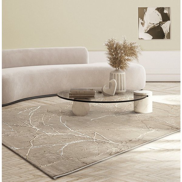the carpet Teppich Mila, rechteckig, Höhe: 8 mm, moderner Wohnzimmer Teppich elegant glänzender Flor