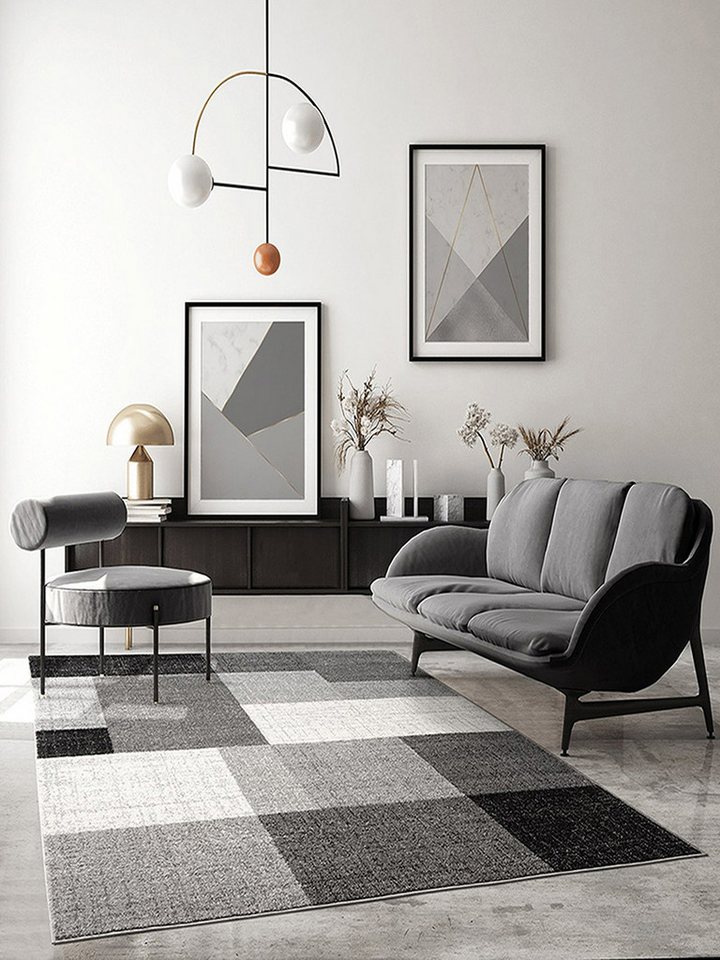 the carpet Teppich Pearl, rechteckig, Höhe: 11 mm, moderner dichter Wohnzimmer Teppich Konturenschnitt – Bild 2 von 2