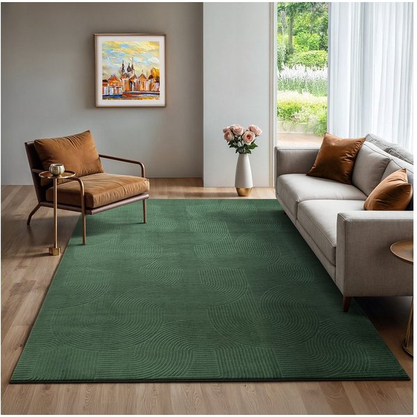 the carpet Teppich Rio, rechteckig, Höhe: 8 mm, weicher Wohnzimmer Teppich rutschfest 3D-Optik