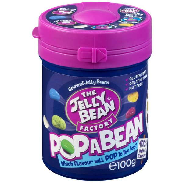 THE JELLY BEAN FACTORY Süßigkeit, The Jelly Bean Factory Gourmet Pop a Bean 36 bunte Sorten 100g