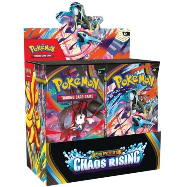 The Pokémon Company Sammelkarte Pokemon Mega Evolution Chaos Rising Booster Display ME04 Englisch