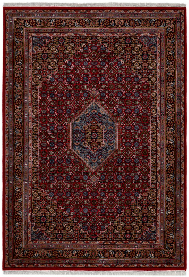 THEKO Orientteppich Benares Bidjar, handgeknüpft, rechteckig, Höhe: 12 mm, reine Wolle, mit Fransen, auch in rund & als Läufer, Wohnzimmer – Bild 2 von 5