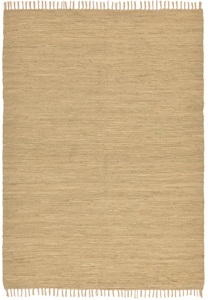 THEKO Teppich Happy Cotton Fleckerl, handgewebt, rechteckig, Höhe: 5 mm, Flachgewebe, reine Baumwolle, meliert, mit Fransen, auch als Läufer – Bild 2 von 5
