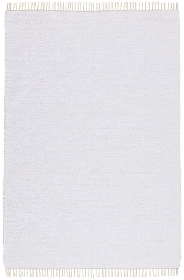 THEKO Teppich Happy Cotton Fleckerl, handgewebt, rechteckig, Höhe: 5 mm, Flachgewebe, reine Baumwolle, meliert, mit Fransen, auch als Läufer – Bild 2 von 5