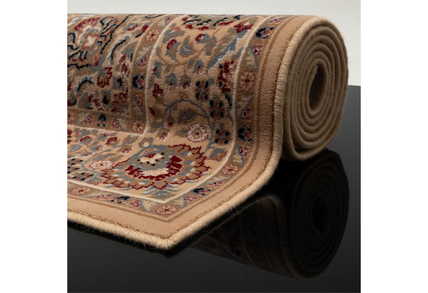 THEKO Wollteppich Dolna - 859, rechteckig, Höhe: 10 mm, Kurzflor, reine Wolle, Orient-Optik, auch in rund, Wohnzimmer – Bild 2 von 5