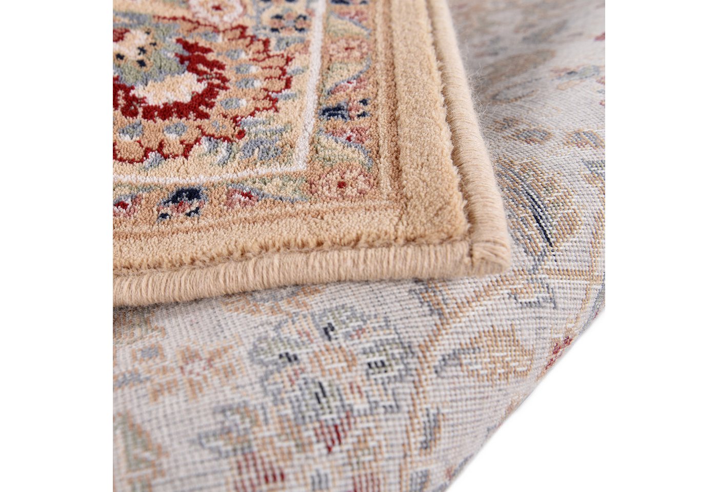 THEKO Wollteppich Dolna - 859, rechteckig, Höhe: 10 mm, Kurzflor, reine Wolle, Orient-Optik, auch in rund, Wohnzimmer – Bild 3 von 5