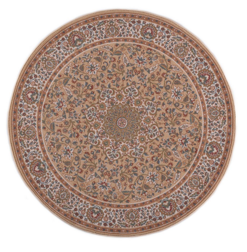 THEKO Wollteppich Dolna - 859, rund, Höhe: 10 mm, Kurzflor, reine Wolle, Orient-Optik, auch in rund, Wohnzimmer – Bild 2 von 4