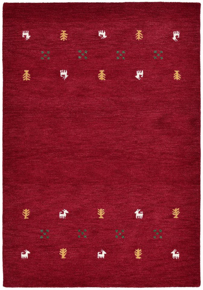 THEKO Wollteppich Gabbeh Motiv, Handgefertigt, Teppich, Tiermotiv, reine Wolle, rechteckig, Höhe: 14 mm, reine Wolle, Wohnzimmer, Schlafzimmer, Esszimmer – Bild 2 von 5