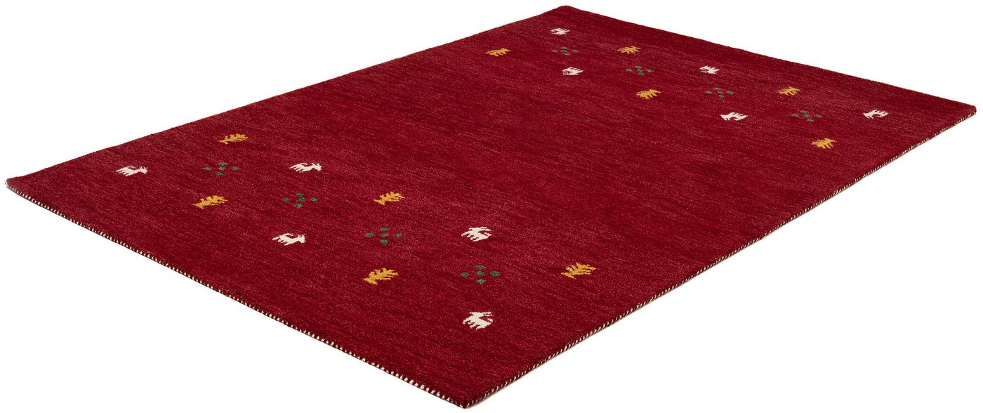 THEKO Wollteppich Gabbeh Motiv, Handgefertigt, Teppich, Tiermotiv, reine Wolle, rechteckig, Höhe: 14 mm, reine Wolle, Wohnzimmer, Schlafzimmer, Esszimmer – Bild 5 von 5