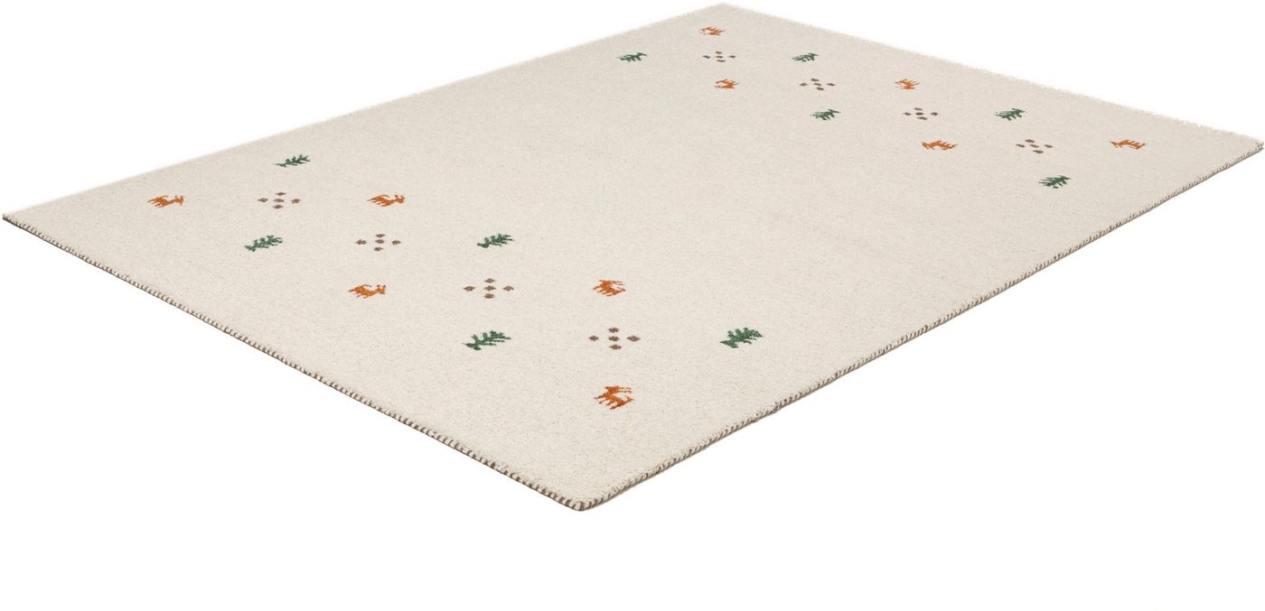THEKO Wollteppich Gabbeh Motiv, Handgefertigt, Teppich, Tiermotiv, reine Wolle, rechteckig, Höhe: 14 mm, reine Wolle, Wohnzimmer, Schlafzimmer, Esszimmer – Bild 5 von 5