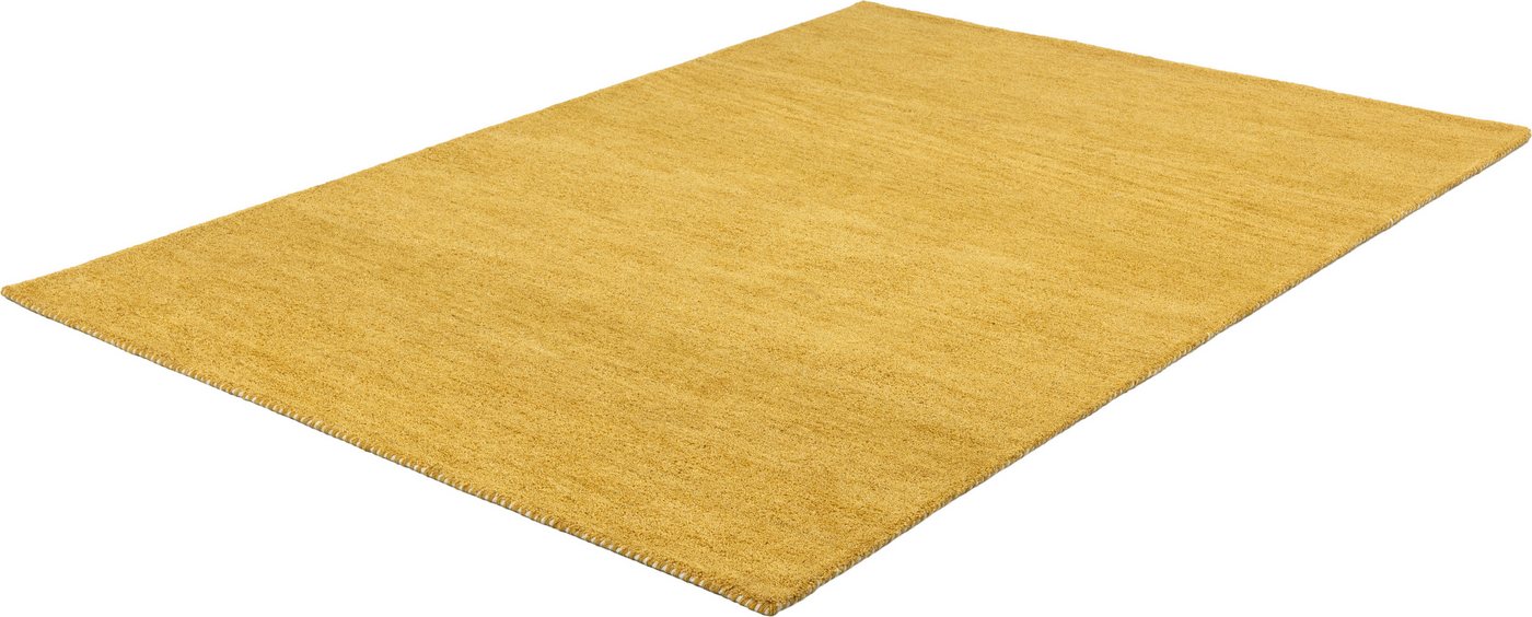 THEKO Wollteppich Gabbeh Uni, Handgefertigt, meliert, auch als Läufer erhältlich, Wolle, rechteckig, Höhe: 14 mm, Schlafzimmer, Wohnzimmer, Esszimmer, auch als  – Bild 5 von 5