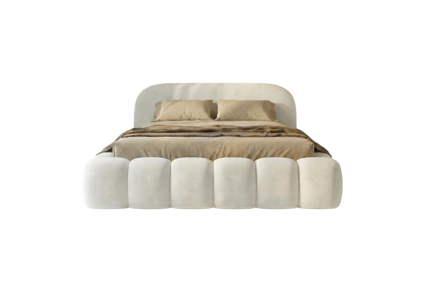 thematys Polsterbett mit Bettkasten, CLOUD 140x200 160x200 180x200 200x200cm (Kopfteil im Oversize-Look und Stauraum – weich, modern und pflegeleicht), Inklusiv – Bild 4 von 5