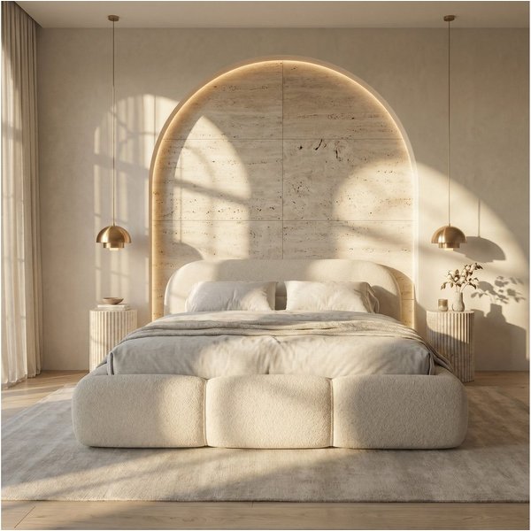 thematys Polsterbett mit Bettkasten, CLOUD 140x200 160x200 180x200 200x200cm (Kopfteil im Oversize-Look und Stauraum – weich, modern und pflegeleicht)
