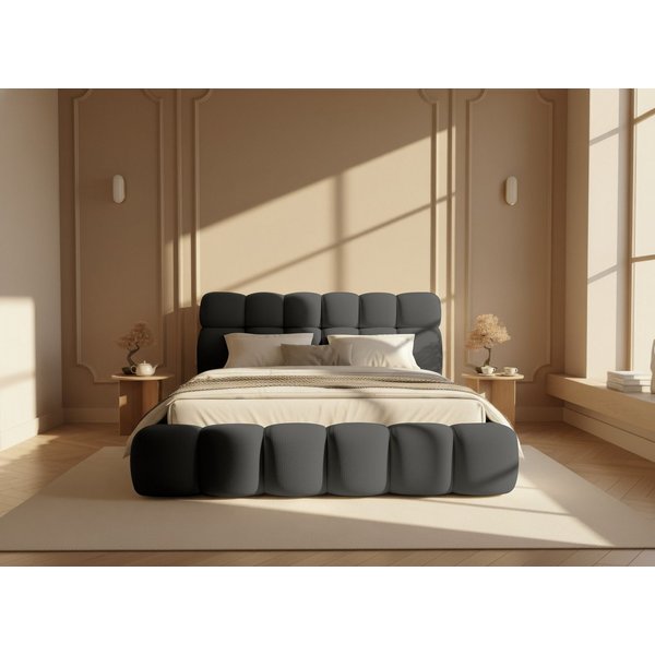 thematys Polsterbett mit Bettkasten, CLOUD 140x200 160x200 180x200 200x200cm (Kopfteil im Oversize-Look und Stauraum – weich, modern und pflegeleicht), hochwert