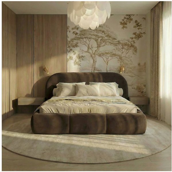 thematys Polsterbett mit Bettkasten, CLOUD 140x200 160x200 180x200 200x200cm (Kopfteil im Oversize-Look und Stauraum – weich, modern und pflegeleicht)